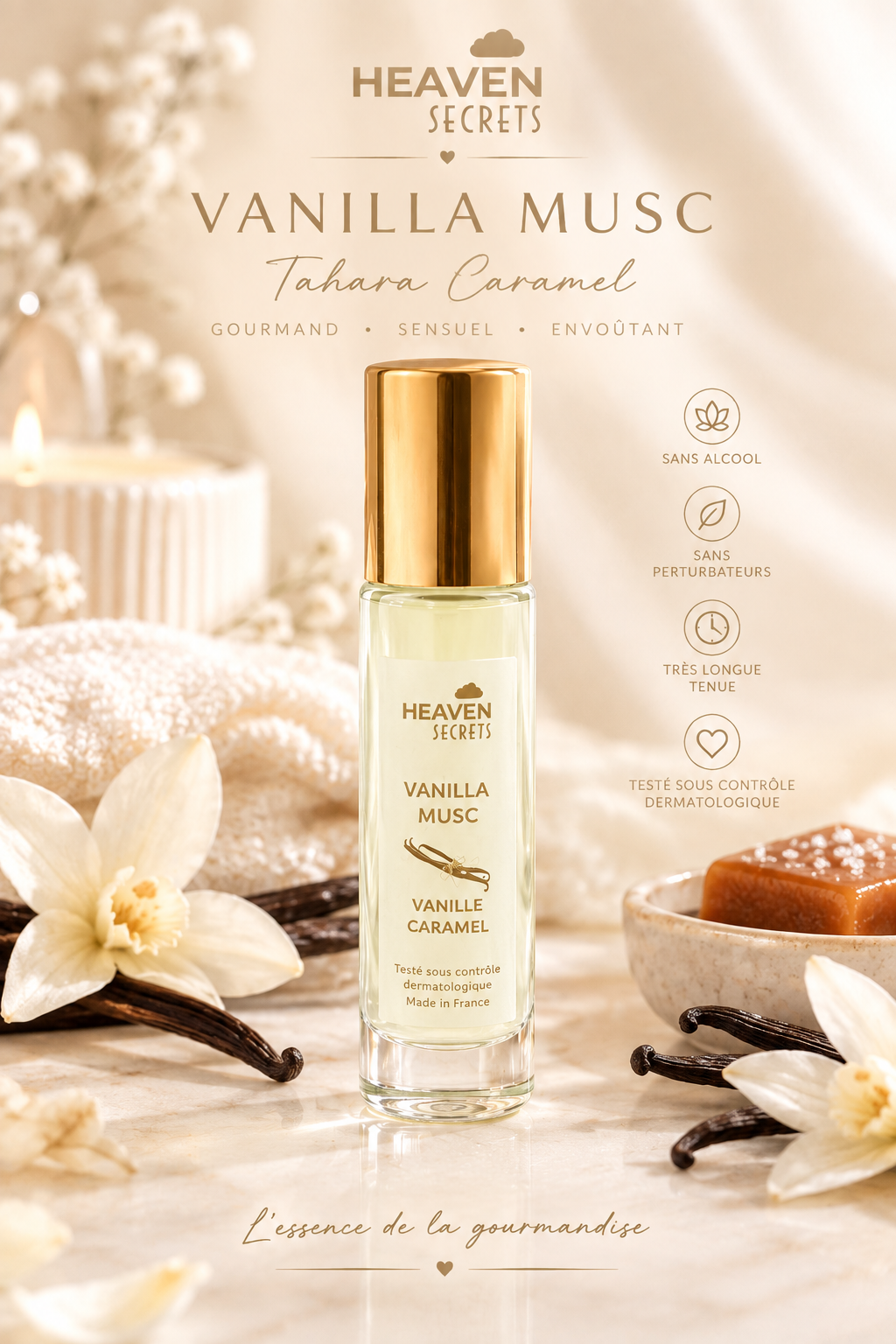 roll on musc tahara vanille caramel